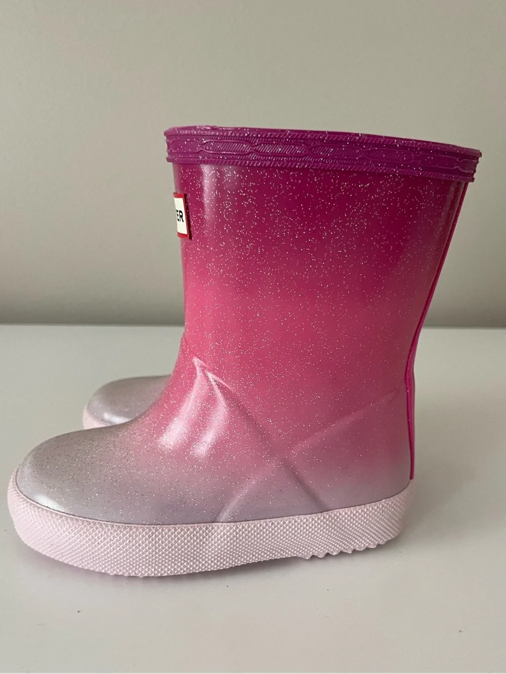Hunter Ombre Glitter Kids Rain Boots